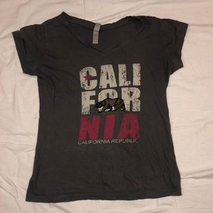 V-Neck Short Sleeve Graphic Tee